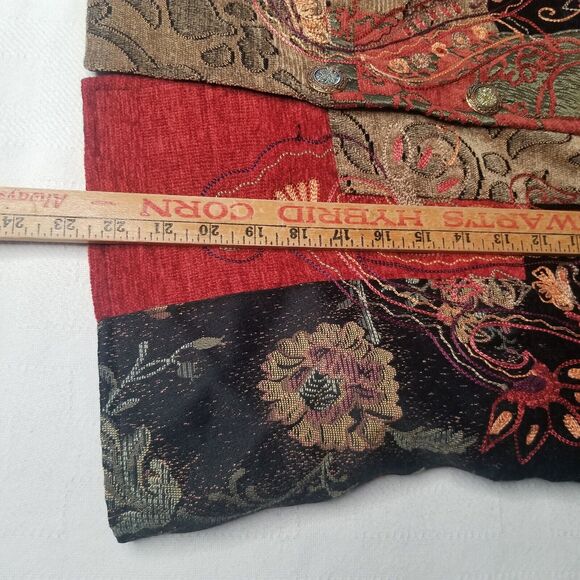 Vtg Alex Kim Jacket Womens Petite Large Patchwork Art to Wear Tapestry Blazer - Picture 8 of 10